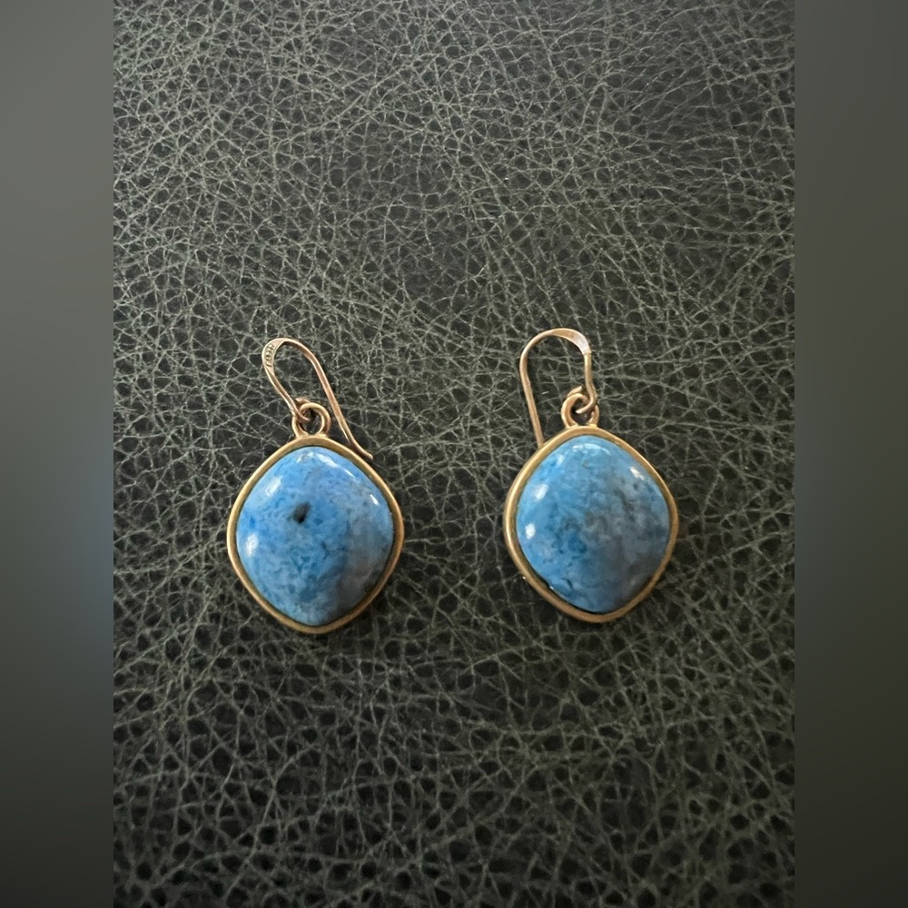 Studio Barse Earrings with Lapis Lazuli Denim Blue